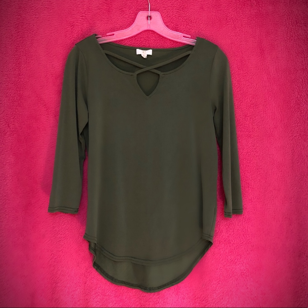 Army green shirt